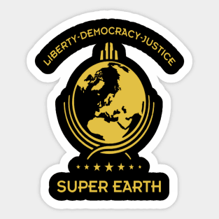 Super Earth Diving Into Hell - Liberty Sticker